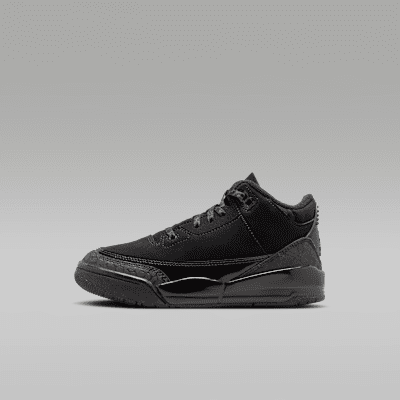 Jordan 3 Retro Black Cat Little Kids Shoes. Nike